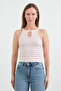 Halter Neckline Body with Striped Ring Detail - 6