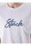 Nevavm Men's Combed Cotton T-Shirt with Oval Collar and Printed Text - 3
