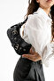 Black Crocodile Women's Shoulder and Shoulder Bag 13X30 Size - 3