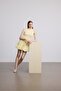 Women's Yellow Poplin Skirt Short Balloon Dress - 7