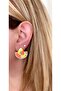 Diva Charm Two Tones of Sparkle Yellow&Orange Earrings - 2