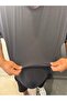 Battal Size Anthracite Smoked V-Neck Plain Unprinted T-Shirt - 3