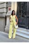 Women's Yellow Linen Suit Vest and Palazzo Pants - 5