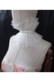 Khloe Double Ribbon Double Layer Tulle Neck Collar White - 8