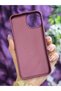 iPhone 13 / 14 Compatible Velvet Burgundy Silicone Phone Case - 4