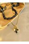 Lapis Lazuli Pearl Steel Charm Necklace - 2