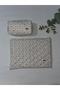 White Crispy Flower Laptop Case - Pen Bag Set (10-11-12 Inch)