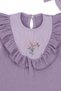 Summer Baby Girl Muslin Dress with Embroidered Collar and Bands 6-9-12-18-24 Months - 3