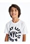White Crew Neck Printed Short Sleeve Boy's T-Shirt - 3