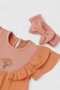 Summer Baby Girl Muslin Dress with Embroidered Collar and Bands 6-9-12-18-24 Months - 3