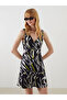 Nevavm Women's V-Neck Patterned Skirted Swimsuit with a Difference