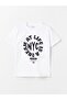 White Crew Neck Printed Short Sleeve Boy's T-Shirt - 4