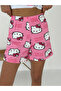 Hello Kitty Baskılı Kadın Şortlu Pijama Takımı - Pamuklu Rahat Ev Giyim - 4