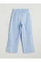 Lcw Kids Blue Elastic Waist Girls' Pants - 3