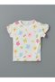Lcw Kids White Crew Neck Floral Girl's T-Shirt - 2