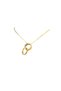 Gold Necklace with Stone Double Ring Figure – Tarnish-Free Steel, Meaningful and Stylish Design - 2