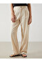 Linen Blend Women's Pleated Pants - 2