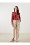 Carrot Cut Women's Trousers with Elastic Waist - 3