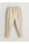 Boy's Elastic Waist Linen Trousers - 3