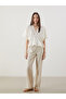 Gi̇yçık Store Den Bej K Linen Mixed Women's P Pleated Pants