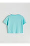 Lcw Crew Neck Girl's Crop T-Shirt - 3