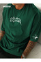 Aura Printed Cotton Fabric Men's Green Forest T-Shirt - 2