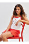 Gencc Quality Square Collar Rope Strap Crop Tank Top for Girls