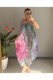 Batik Viscose Modern Style Butterfly Dress - 2