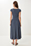 Summer Modal Midi Dress Lub0125 Anthracite - 6