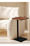 2-Pack Wrought Iron Removable Solid Wood Metal Side Table - 7