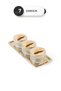 7 Piece Gold Chrome Tray Glass Bowl Snack Bowl Turkish Delight Presentation Set – Stylish Treat and Decorative Design - 5