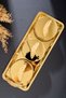 7 Piece Gold Chrome Tray Glass Bowl Snack Bowl Turkish Delight Presentation Set – Stylish Treat and Decorative Design - 4