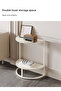 Modern Simple Semicircular Side Table for Bedroom, Double-Layer Storage Light Luxury Side Table - 5