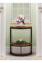 Modern Simple Semicircular Side Table for Bedroom, Double-Layer Storage Light Luxury Side Table - 4