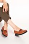 Genuine Leather Inside and Outside Soft Textured Casual Shoes Ndr.101 Tan
