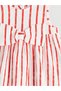 Red Striped Bow Baby Girl Dress - 3