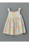 Lcw Kids Ecru Crew Neck Floral Girls Linen Dress t t - 3