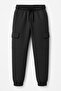 Boys' Cotton Jogger Sweatpants – Cargo Pockets and Drawstring |   Comfortable Sports Bottom for School