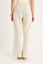 Women's Beige Velcro Pocket Detailed Linen Palazzo Trousers 3877 60281098 - 6
