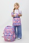 Star Patterned 3-Piece Pink Girl's School Bag Set – Backpack Thermal Lunch Bag Pen Holder