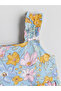 Trendlucky Square Neck Floral Girl's Dress with Difference - 2