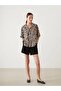 Loose Fit Linen Blend Women's Shorts (S5)