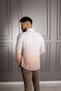 Interview Sarar Carina Color Gradient Cotton Linen White Brown Shirt - 8
