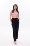 Women's Pantsloose Fit Elastic Waist Lace up Wide Leg Pants Wide Leg Comfortable Black Pants Muslin - 7