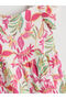 Square Neck Floral Girls' Dress - 4