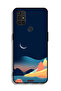غطاء حماية لهاتف OnePlus Nord N10 5G برسومات تجريدية على شكل قمر - 2
