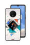 OnePlus 7T Protective Case Cover Square And Triangle Shapes Abstract Pattern