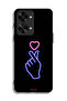 غطاء حماية لهاتف OnePlus Nord 2T 5G برسومات قلب سناب - 2