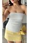 White Strapless Blouse - 2