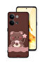 غطاء حماية لهاتف Oppo Reno9 5G بتصميم دب دونات